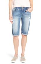 Women's Wit & Wisdom Ab-solution Ripped Denim Bermuda Shorts