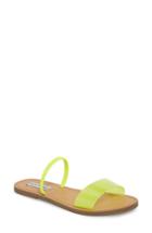 Women's Steve Madden Dasha Strappy Slide Sandal .5 M - Yellow