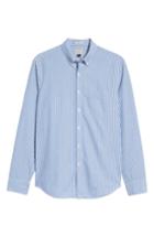 Men's J.crew Seersucker Sport Shirt, Size - Blue