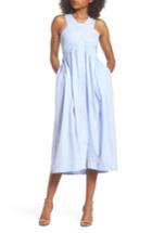 Women's Caara Aria Stripe Cotton Midi Dress - Blue