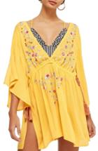 Women's Topshop Embroidered Cover-up Dress - Orange