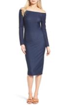 Women's St. Studio Denim Off The Shoulder Body-con Dress