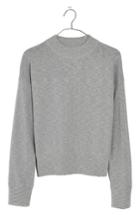 Women's Madewell Relaxed Mock Neck Sweater, Size - Blue