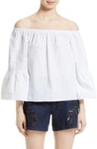 Women's See By Chloe Seersucker Off The Shoulder Top