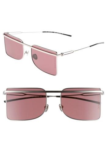 Women's Calvin Klein 56mm Butterfly Sunglasses - Nickel