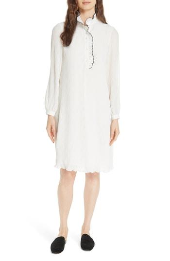 Women's Tory Burch Deneuve Floral Ruffle Minidress - Ivory