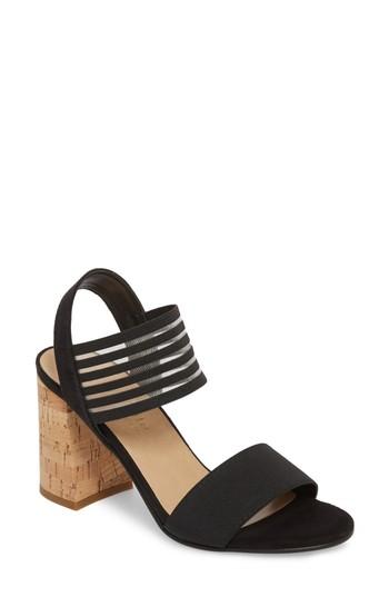 Women's Bella Vita Dan Block Heel Sandal .5 N - Black