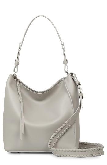 Allsaints Kita Leather Shoulder/crossbody Bag - Grey