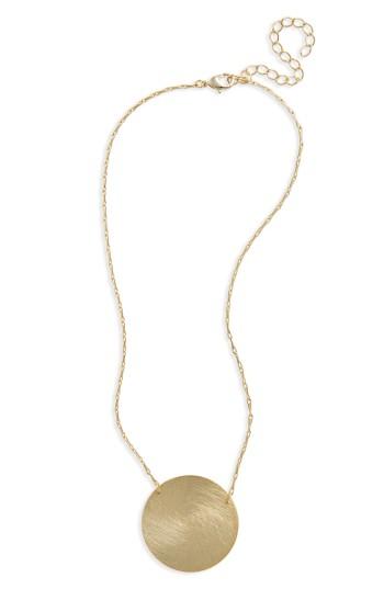 Women's Halogen Large Disc Pendant Necklace