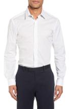 Men's Duchamp Trim Fit Dot Dress Shirt - 32/33 - White