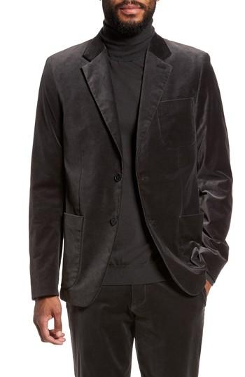 Men's Vince Velvet Patch Pocket Blazer - Grey
