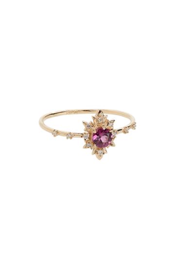 Women's Sofia Zakia Spectral Termina Rhodolite & Diamond Ring