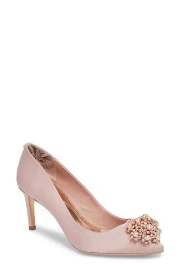 Women's Ted Baker London Dahrlin Embellished Pump M - Pink