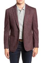 Men's Flynt Regular Fit Knit Wool Blend Sport Coat L - Red