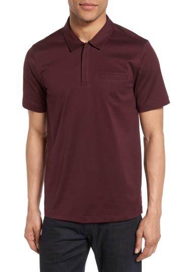 Men's Calibrate Cotton Polo - Burgundy