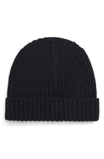 Men's Eleventy Shaker Stitch Wool Knit Cap - Blue