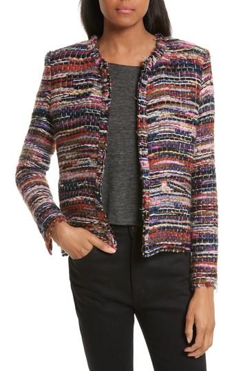 Women's Iro Namanta Tweed Jacket Us / 38 Fr - Red