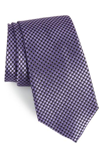 Men's Nordstrom Men's Shop London Dot Silk Tie, Size - Purple