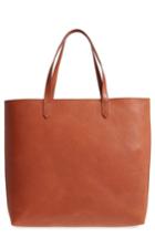 Madewell Zip Top Transport Leather Tote - Brown