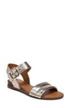 Women's Sarto By Franco Sarto Patterson Low Wedge Sandal M - Metallic