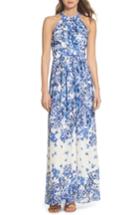 Women's Eliza J Floral Halter Neck Maxi Dress - Blue