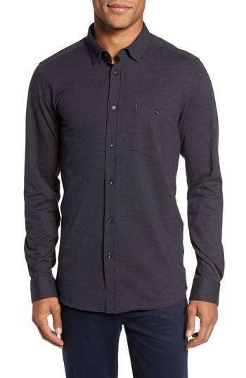 Men's Ted Baker London Slim Fit Microdot Sport Shirt (m) - Blue