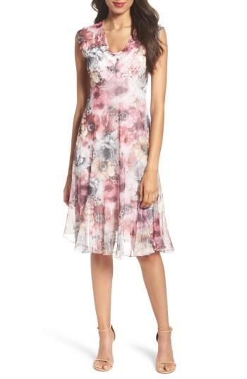 Women's Komarov Chiffon A-line Dress - Pink