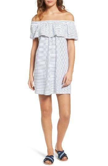 Women's Sundry Ruffle Off The Shoulder Dress - White