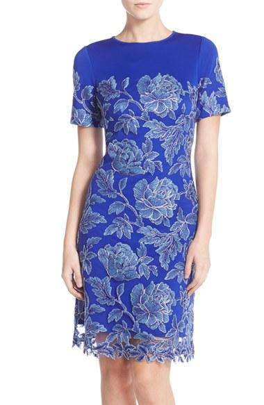 Women's Tadashi Shoji Embroidered Sheath Dress