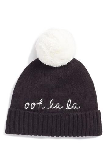 Women's Kate Spade New York Ooh La La Pom Beanie - Black