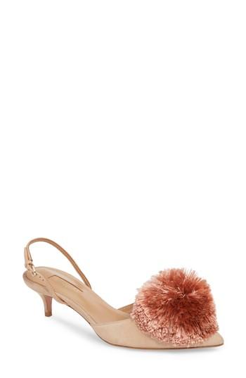 Women's Aquazzura Powder Puff Slingback Pump Us / 35eu - Pink