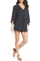 Women's Mary & Mabel Kimono Sleeve Romper - Blue