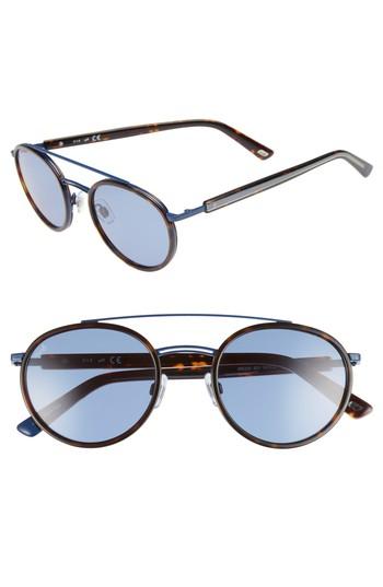 Women's Web 52mm Aviator Sunglasses - Dark Havana/ Blue