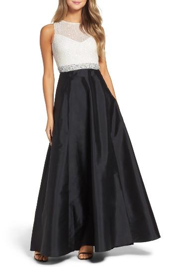 Women's Adrianna Papell Beaded Taffeta Gown