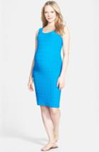 Women's Tees By Tina Crinkle Tank Maternity Dress, Size - Blue
