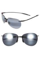 Women's Maui Jim Sugar Beach 62mm Polarizedplus2 Rimless Sunglasses - Gloss Black/ Neutral Grey