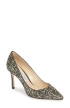 Women's Jimmy Choo Romy Glitter Pointy Toe Pump .5us / 37.5eu - Metallic