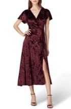 Women's Tahari Panne Velvet Faux Wrap Dress