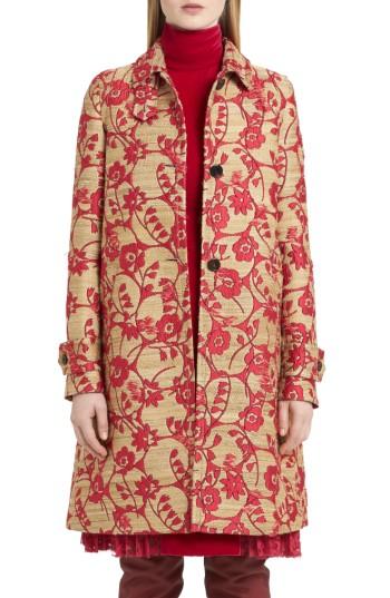 Women's Valentino Flower Circles Jacquard Coat