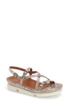 Women's L'amour Des Pieds 'verdun' Crisscross Sandal M - Metallic