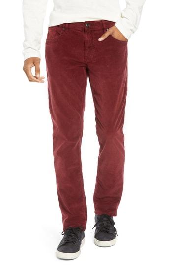 Men's Hudson Jeans Blake Slim Fit Straight Leg Corduroy Pants - Red
