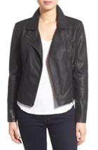 Women's Cupcakes And Cashmere 'sid' Faux Leather Moto Jacket - Black