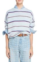 Women's Isabel Marant Etoile Gatlin Stripe Alpaca Blend Sweater Us / 34 Fr - Blue