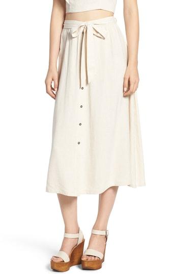 Women's Lost + Wander Creme De La Creme Midi Skirt - Beige