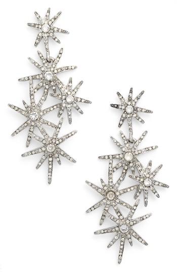 Women's Oscar De La Renta Crystal Fireworks Drop Earrings