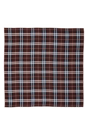 Women's Burberry Castleford Check Silk Scarf, Size - Burgundy