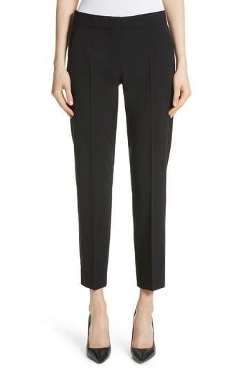 Women's Max Mara Giga Stretch Wool Crop Pants - Black