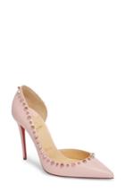 Women's Christian Louboutin Irishell Spiked Half D'orsay Pump Us / 39eu - Pink