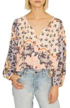 Women's Sanctuary Alia Button-up Print Top - Yellow