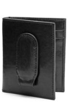 Men's Bosca Vermont Leather Money Clip Wallet - Black